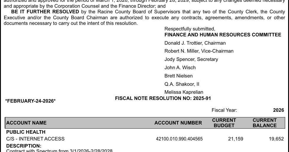 RACINE CO BOARD PROCEEDINGS - Ad from 2026-03-19