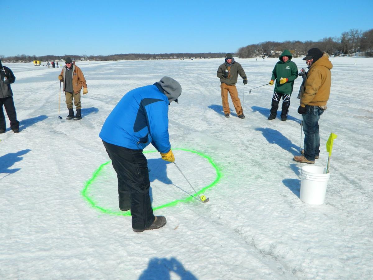 Winter ice golf photo