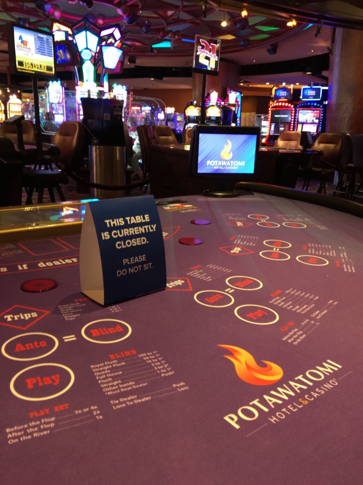 what time does potawatomi casino close