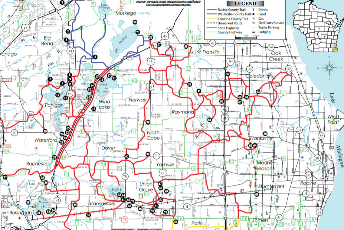 Racine County Snowmobile Trail Map Why You Shouldn't Ride Your Snowmobile On The Highway: 'It's A Very Good  Way To Get Yourself Killed' | Local News | Journaltimes.com