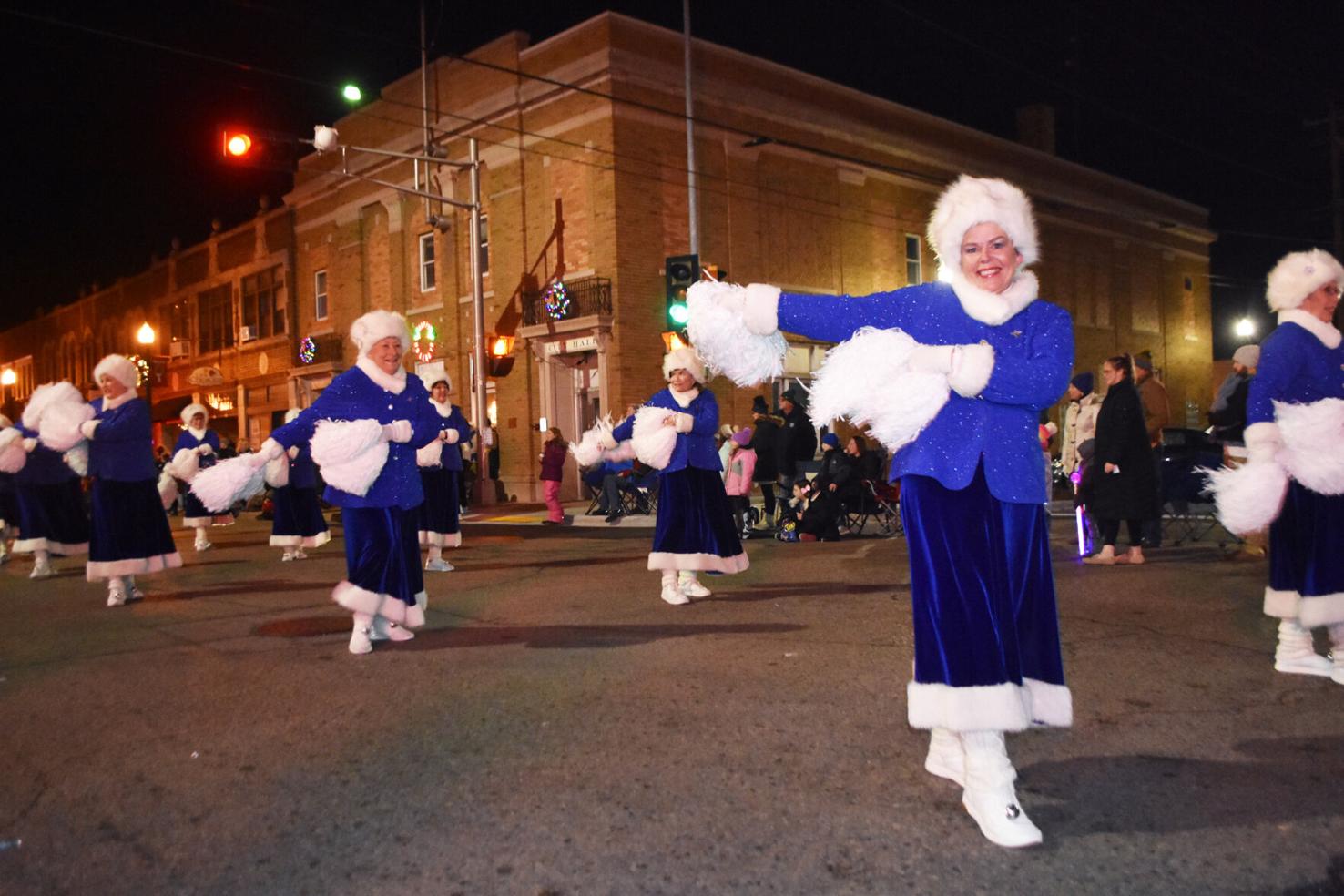 Milwaukee Dancing Grannies entertain during Burlington holiday parade
