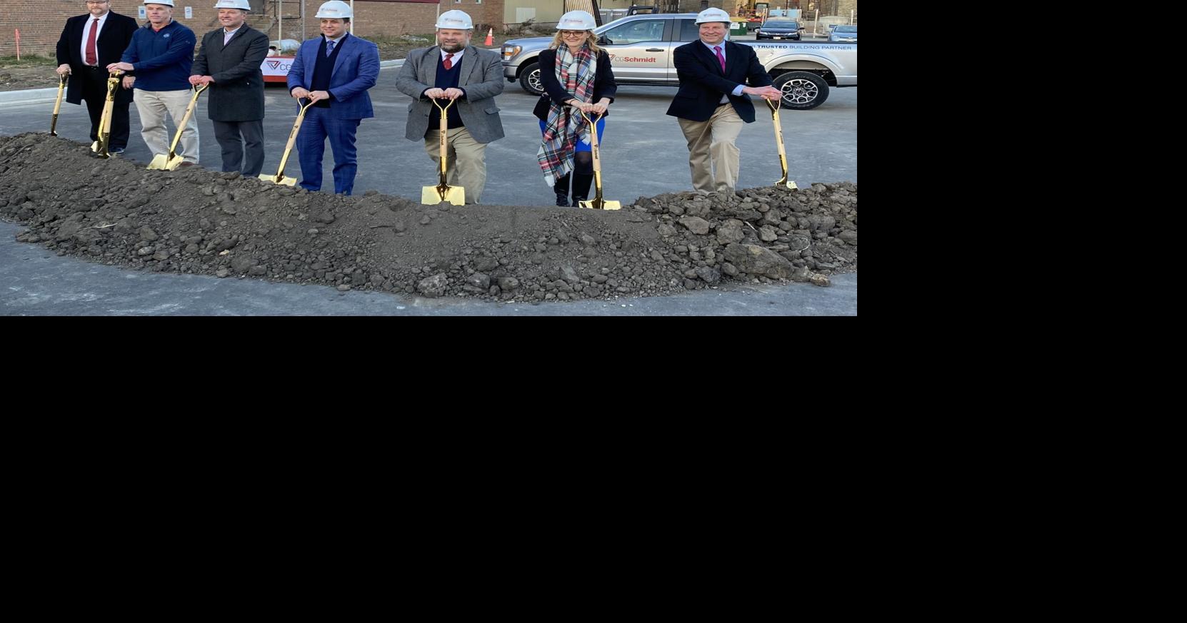 In photos and video Groundbreaking and tree lighting at Belle City