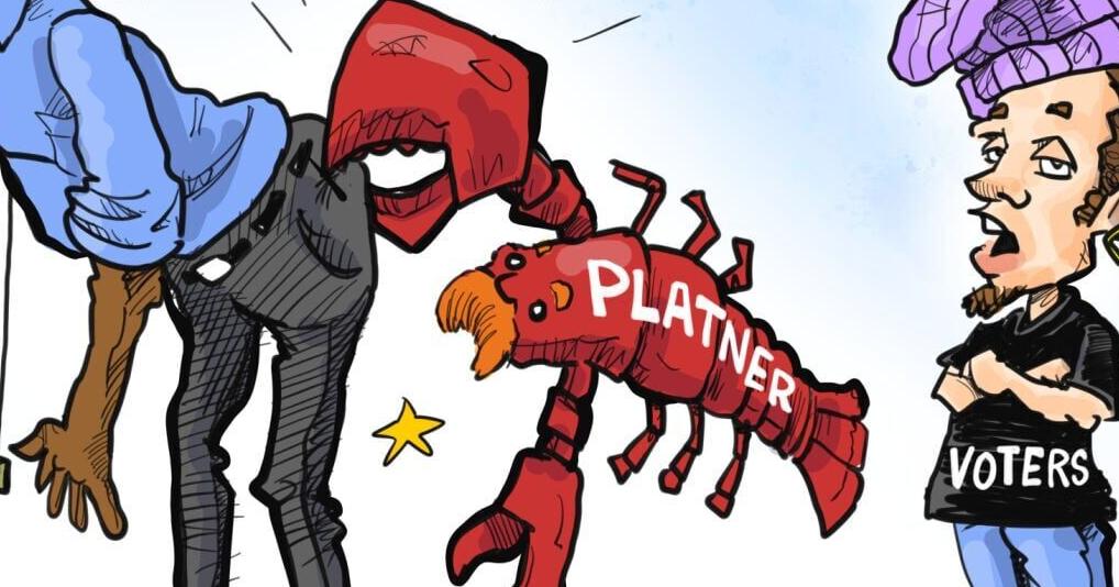 Democrats will pick new candidate after getting bitten by Graham Platner in Phil Hands’ cartoon