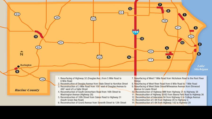 These are Racine County's 14 biggest summer 2019 road projects Local