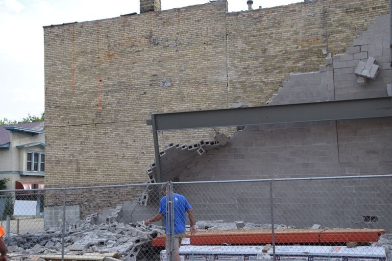 Downtown wall collapse means delay until spring