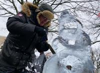 Paul Szwalkiewicz of Milwaukee chips away