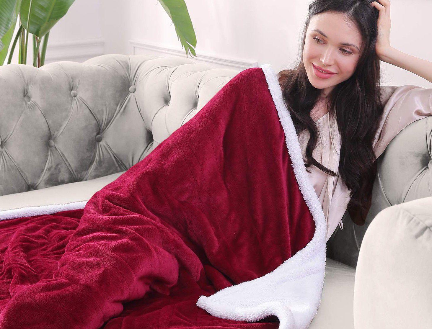 This super cozy heated blanket is perfect for fall Home and Garden