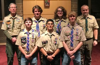 boy scout troop has five eagle scouts faith community