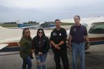 Sonia Ramos, Yesenia Guereca, Officer Andrew Simon, and pilot Jim Hantschel