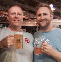 Jeff and Matthew with beer