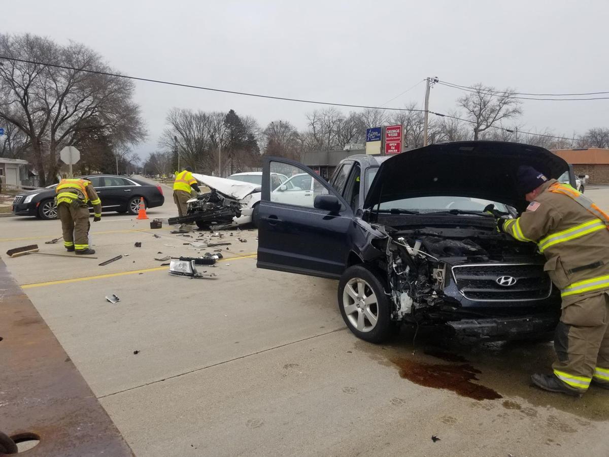 Vehicles heavily damaged in New Year's Day crash Crime and Courts