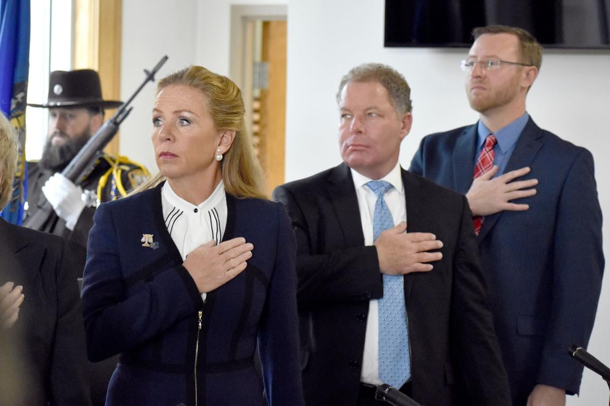 Justices pledge allegiance