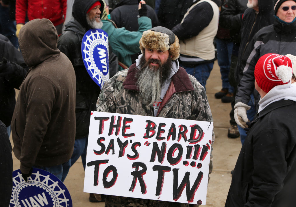 Photos: Protesters Rally At Capitol As Senate Debates Right-to-work ...