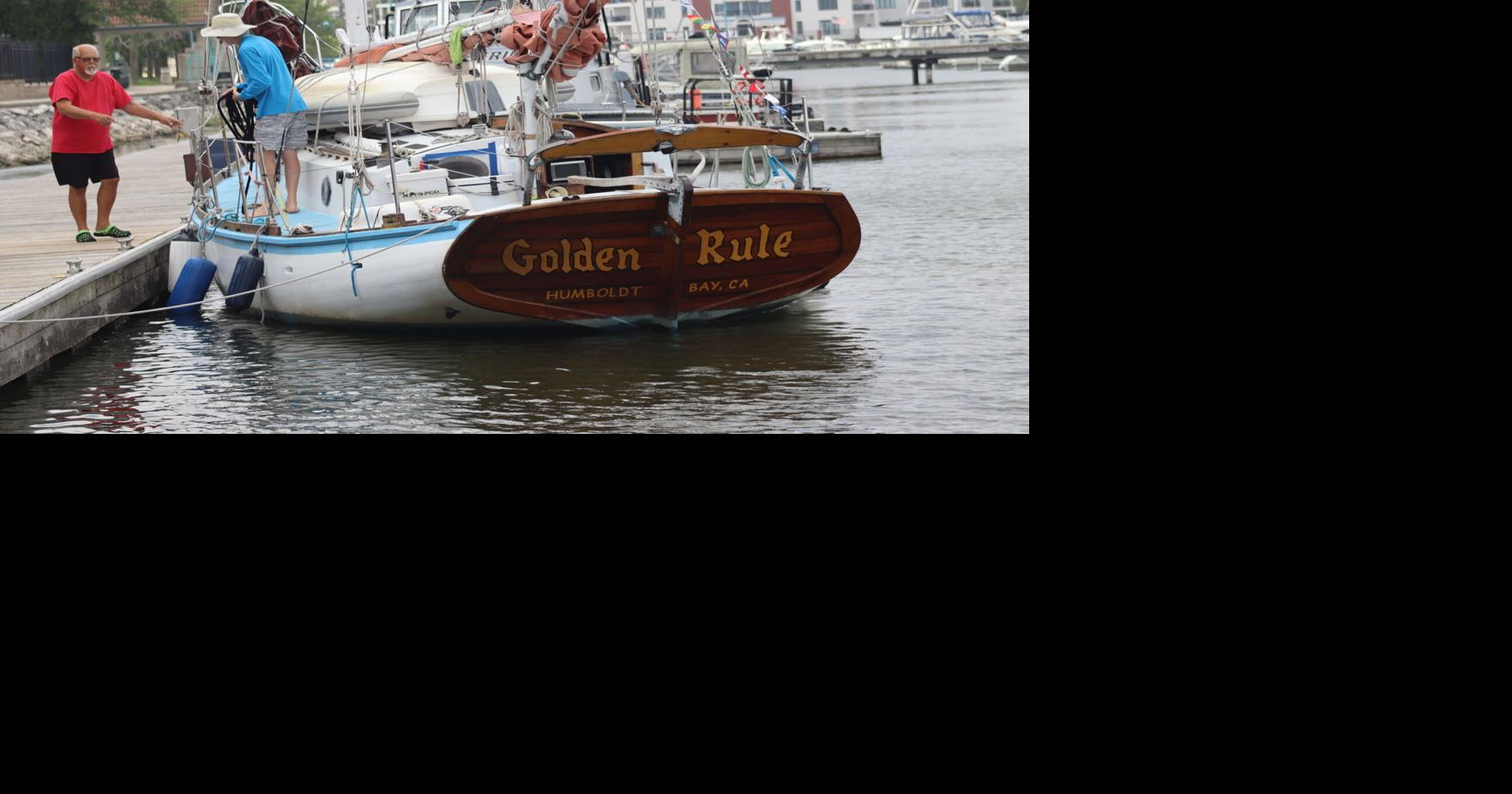Peace activists sail into Racine to deliver their message
