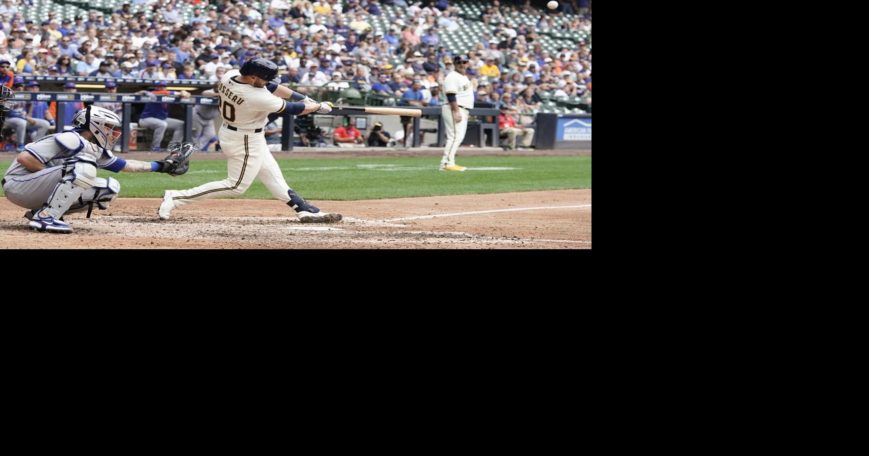 Brosseau slam lifts Brewers 6-0, Mets set hit batter record - The San Diego  Union-Tribune