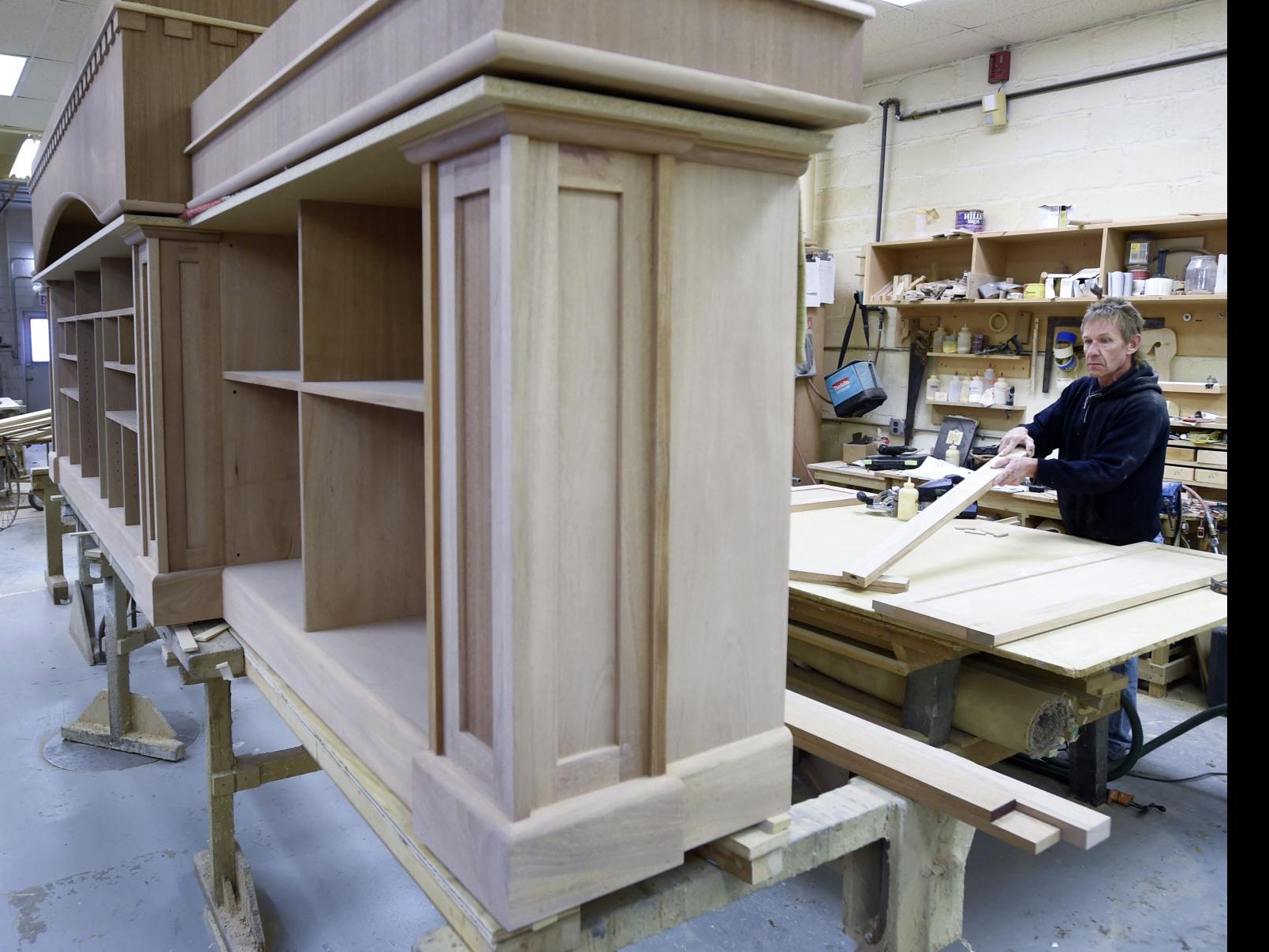 Distinctive Woodwork S Niche Is Custom Work Jobs Money Journaltimes Com Furniture makers range from basic assemblers to highly skilled craftsmen. niche is custom work jobs