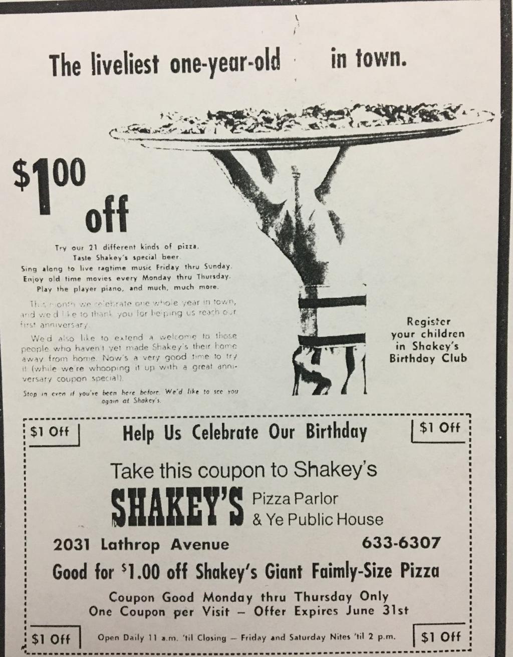 A look back: Racine's Shakey's served fun (also pizza)