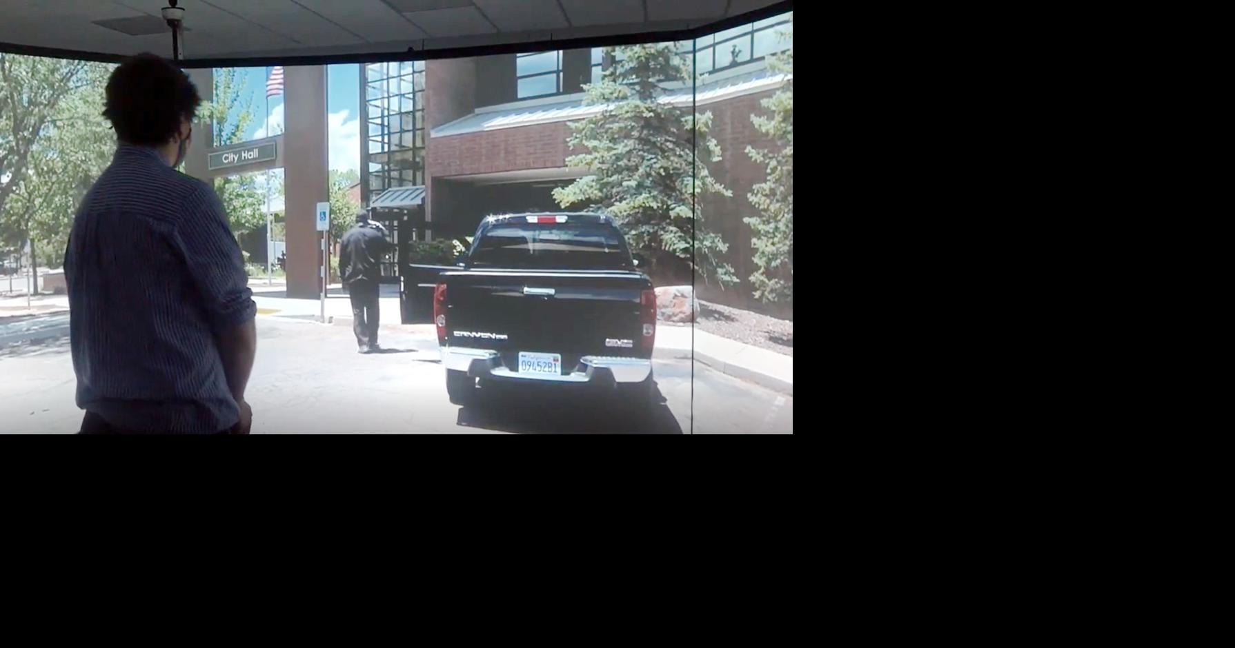 Adam Rogan: Going through a firearms scenario in the RPD's simulator