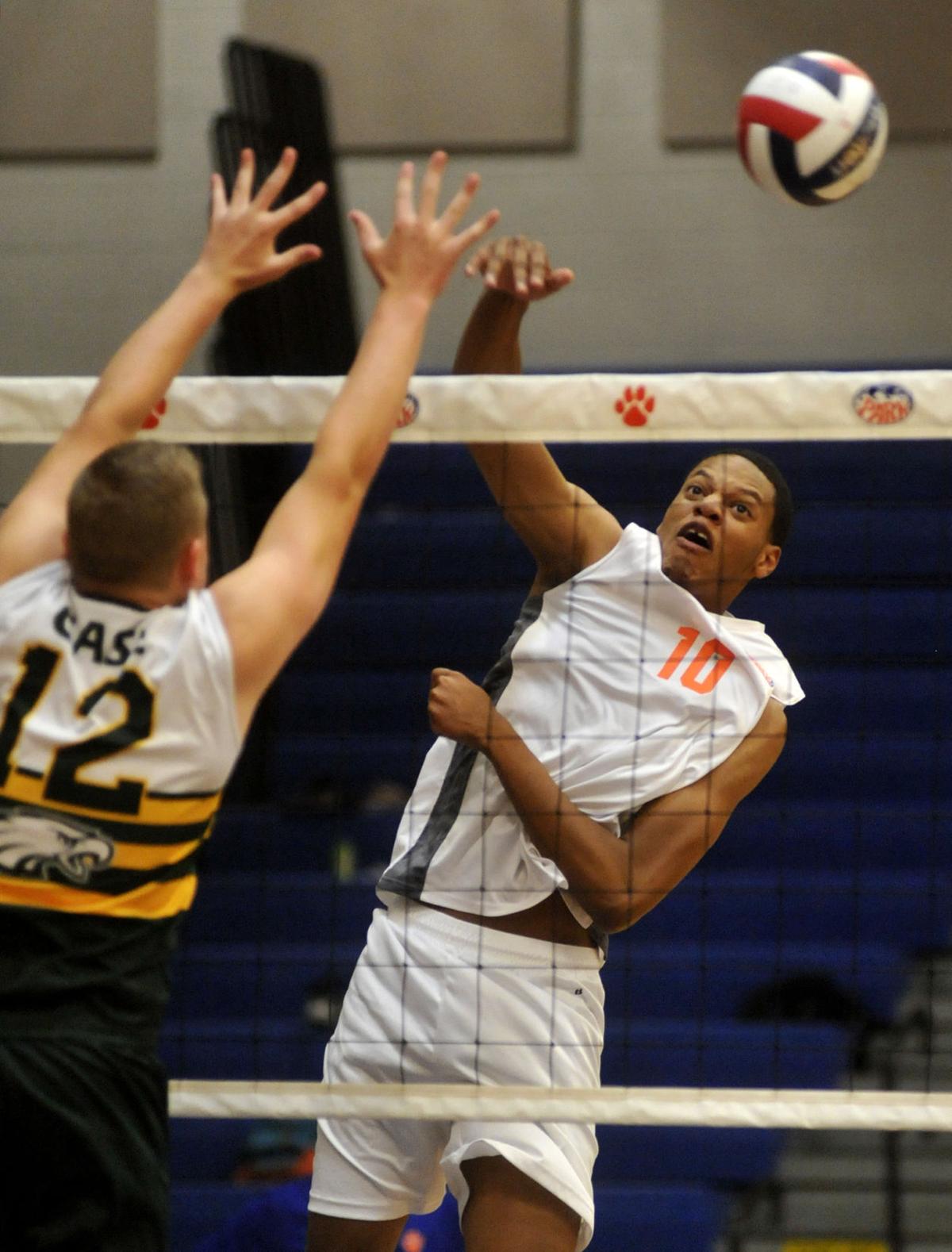In Photos: Park rallies past Case in boys volleyball