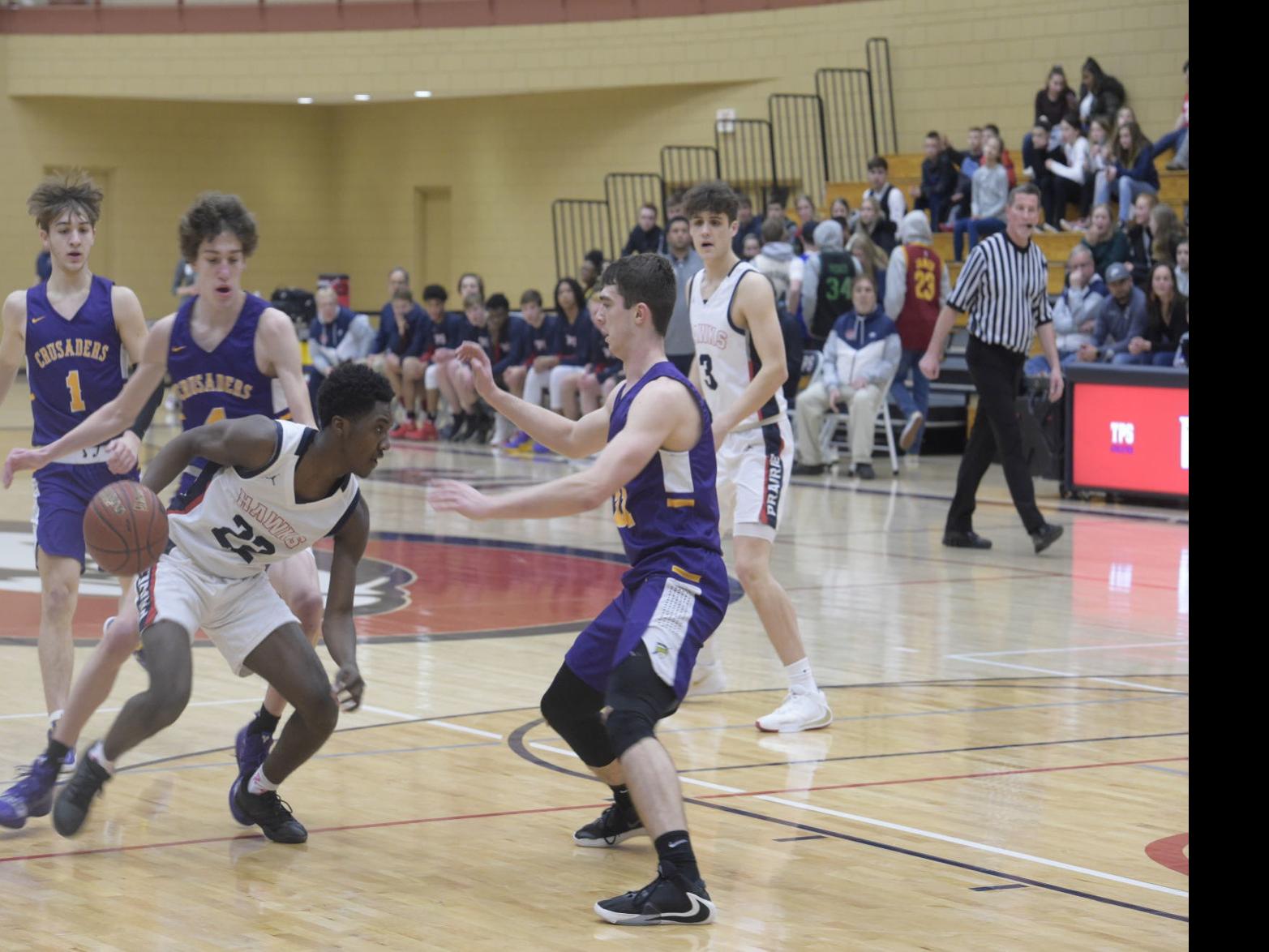 Wiaa Boys Basketball Prairie S Defense Steps Up Against Racine