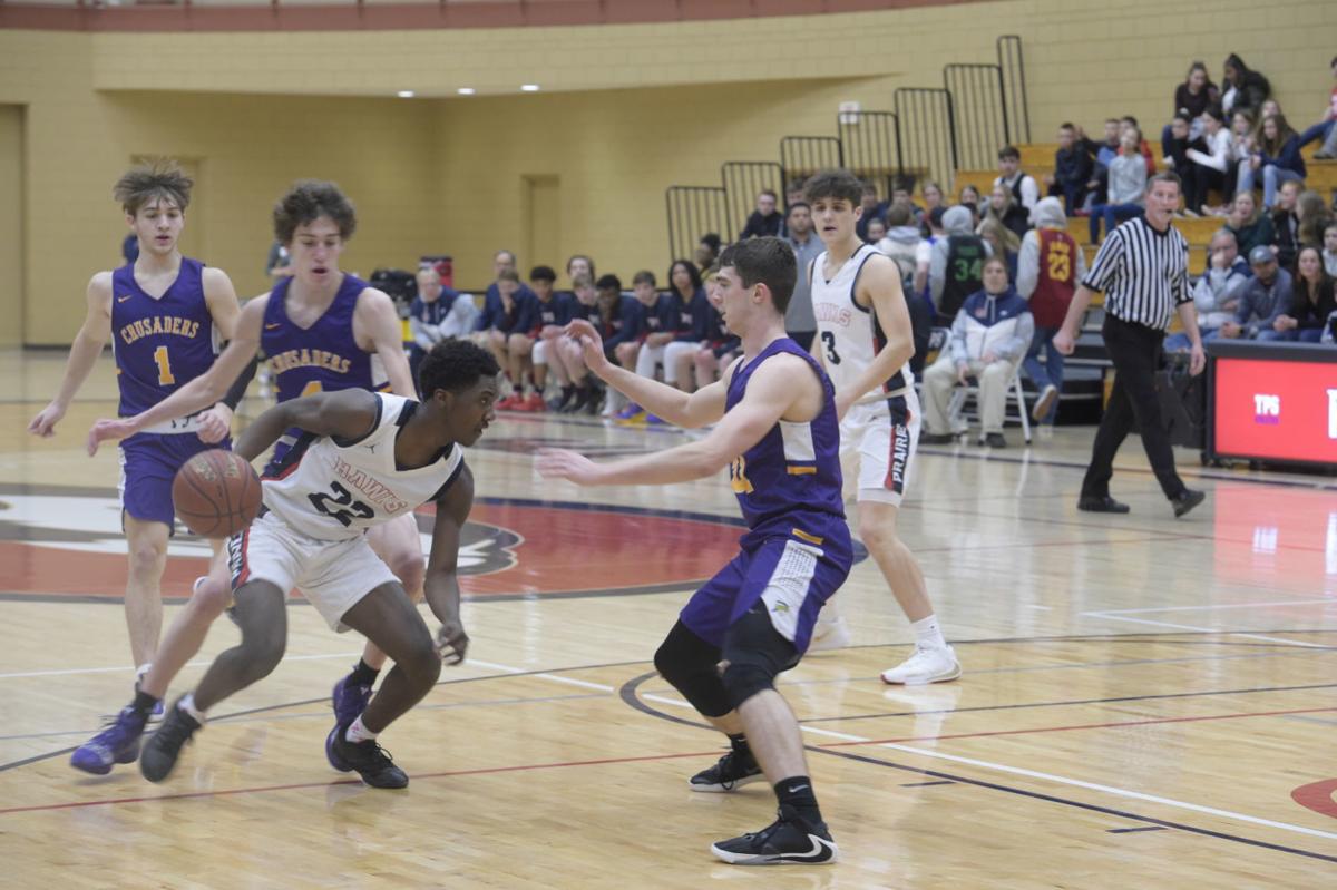 Wiaa Boys Basketball Prairie S Defense Steps Up Against Racine