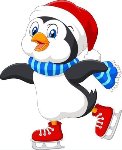ice skating penguin