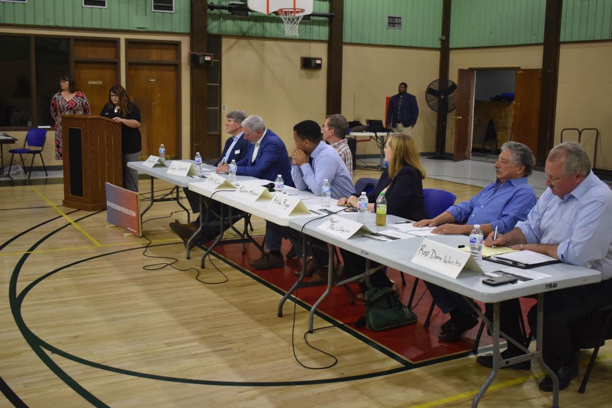 Kim Mahoney questions candiates