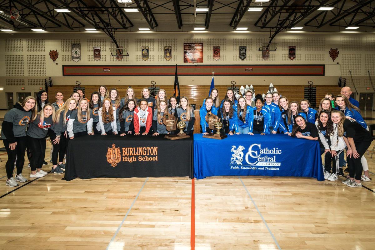 Both Burlington high schools celebrate state volleyball championships