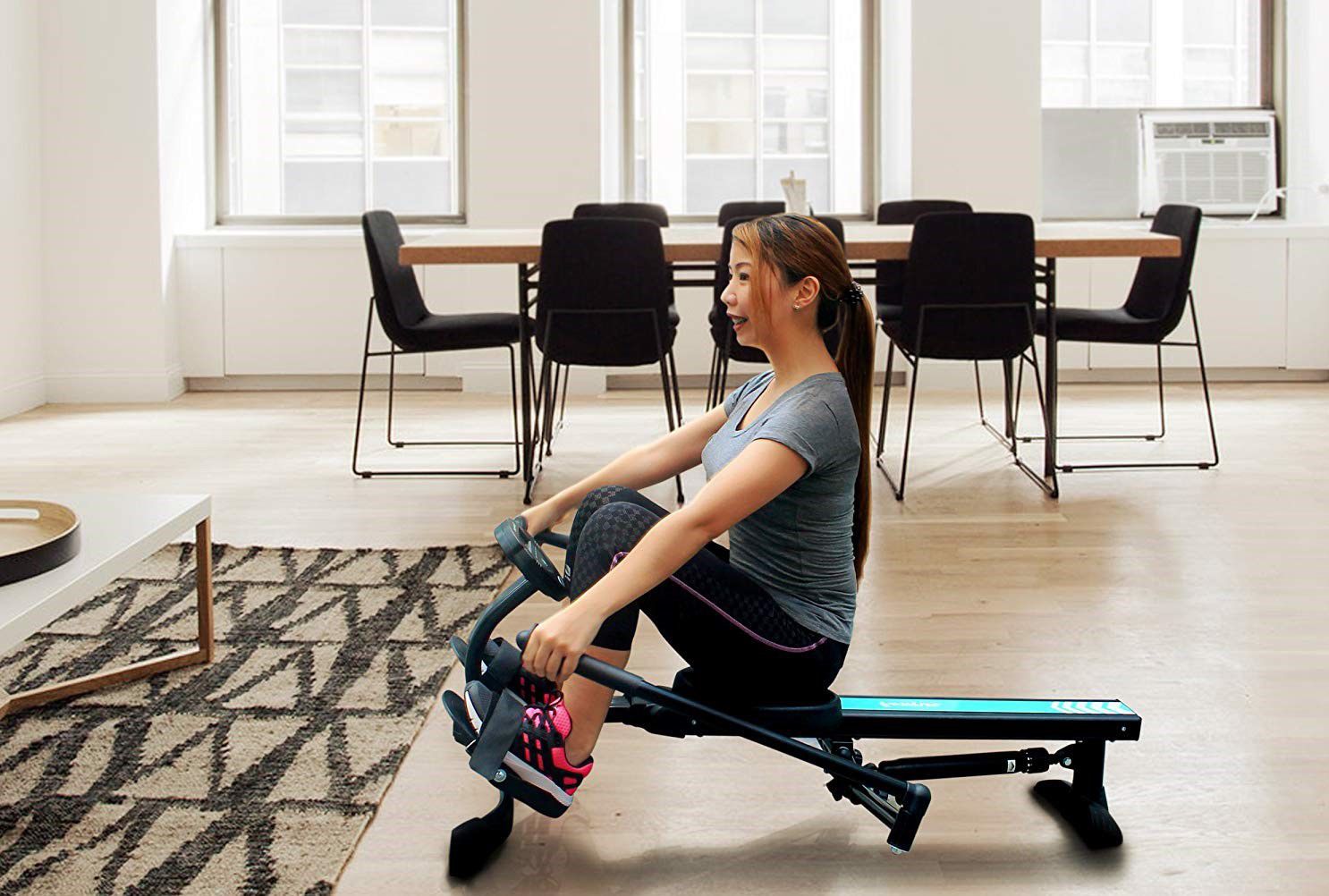 compact foldable rowing machine
