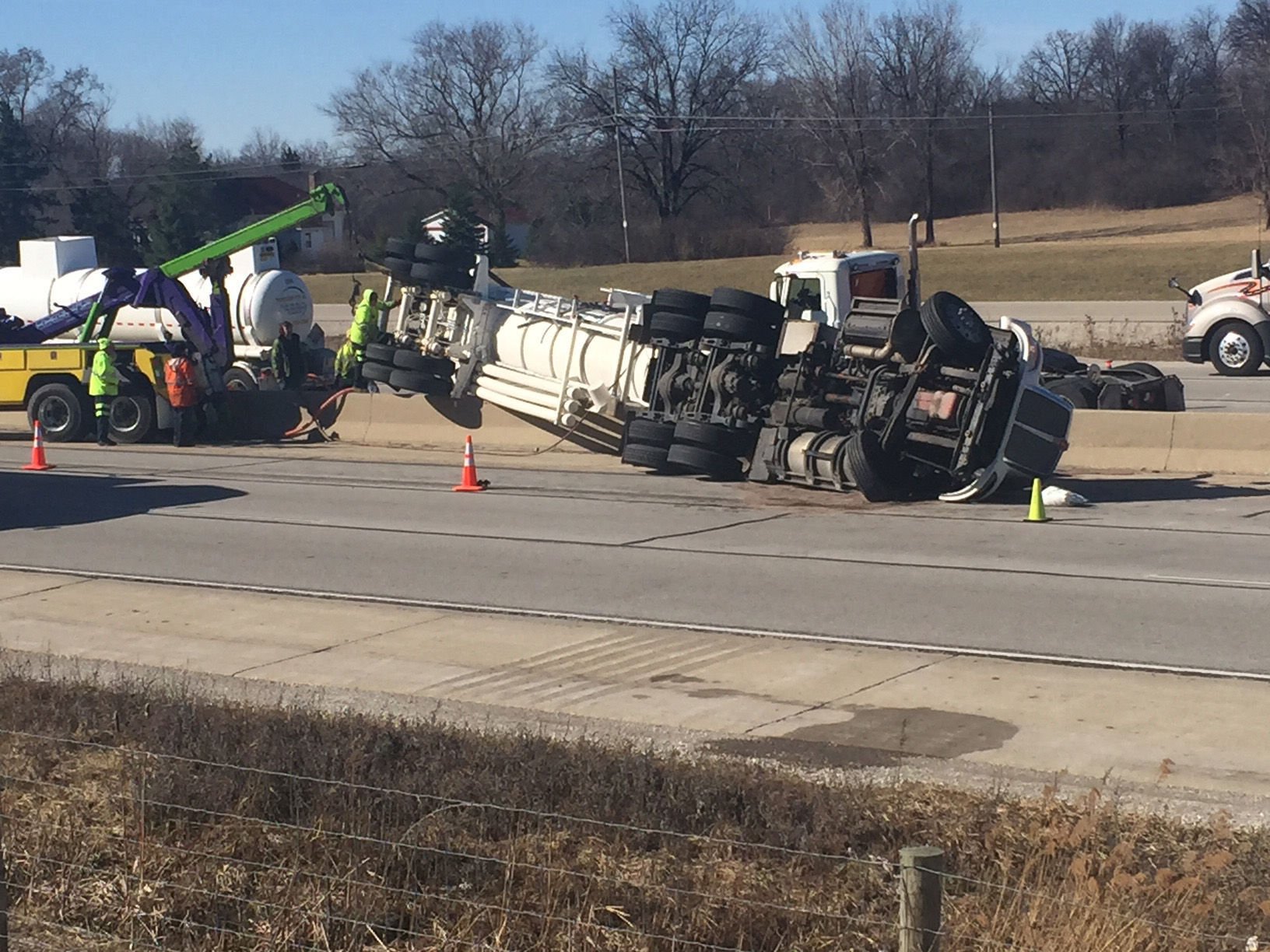 Overturned Tanker Truck Closes Northbound I-94 | Local News ...