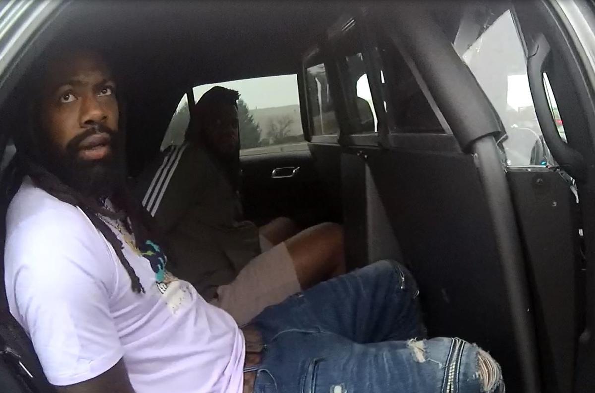 Smith in squad car