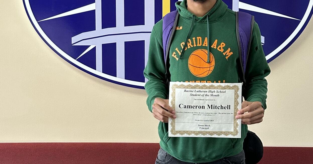 Racine Lutheran HS student of the month for April 2024 - Vimarsana News