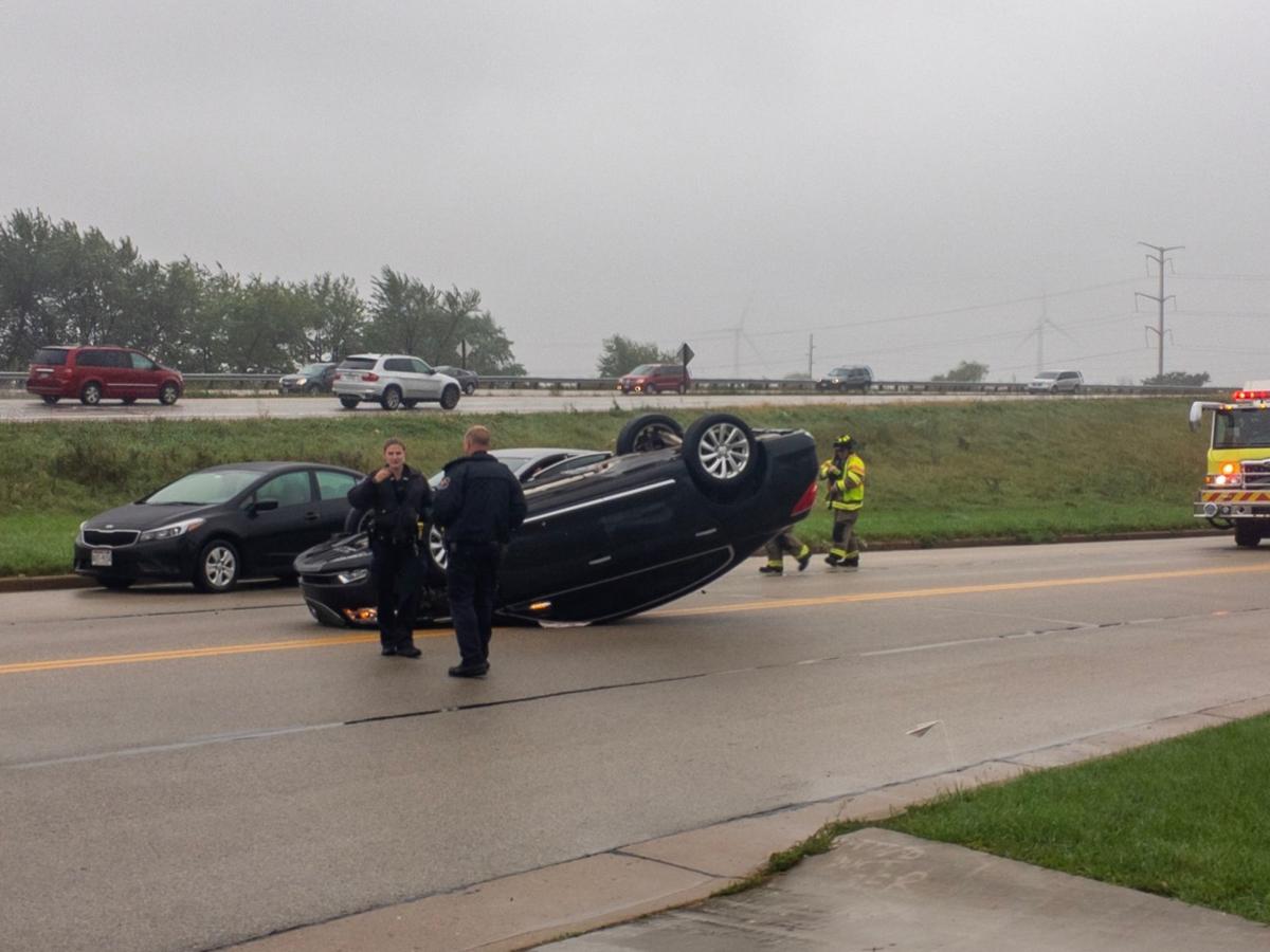 Two transported to hospital after crash