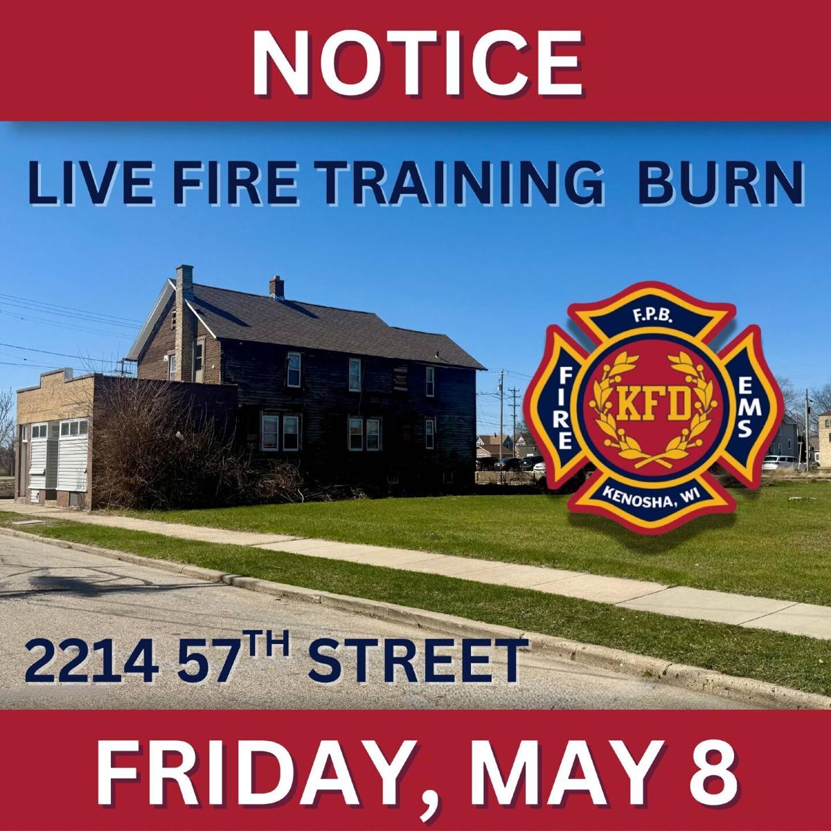 Kenosha Fire Department Hosts Live Burn Training