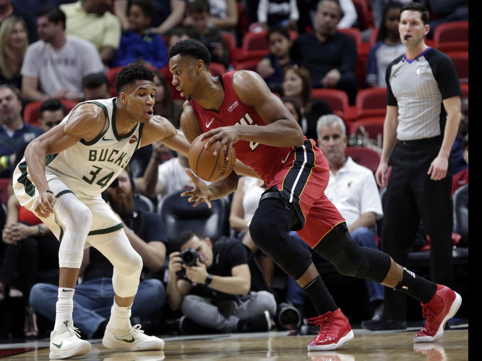 Bucks Heat Stay Hot With 97 79 Win Basketball Journaltimes Com