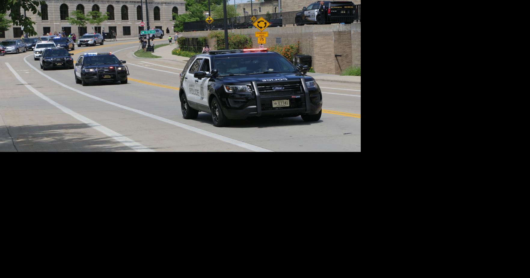 In photos: Funeral procession for John Hetland passes through Racine