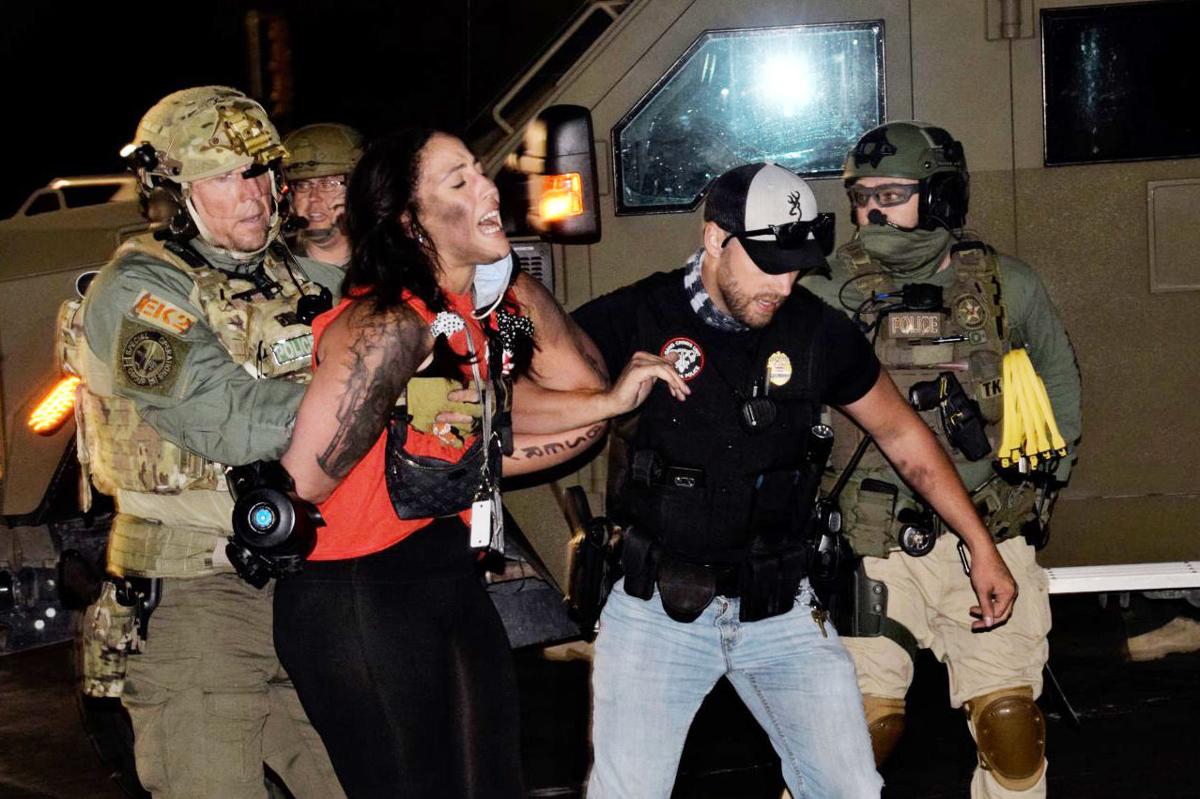Several detained after Saturday night protest at Kenosha Civic Center Plaza (copy)