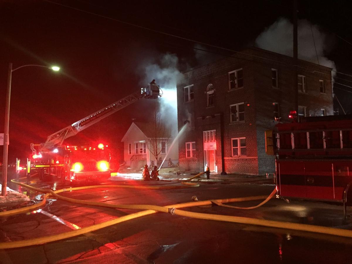 Firefighters battle fire at Grand Avenue apartment 
