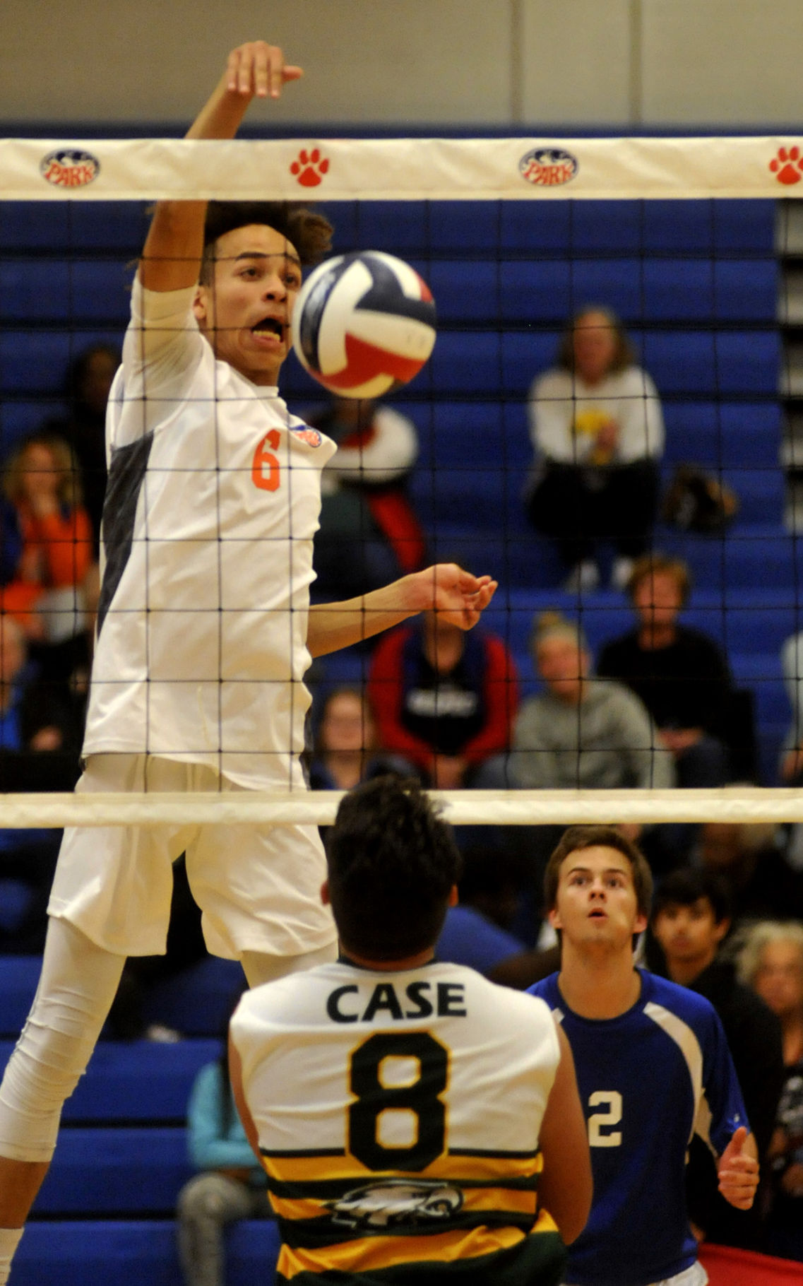 In Photos: Park rallies past Case in boys volleyball