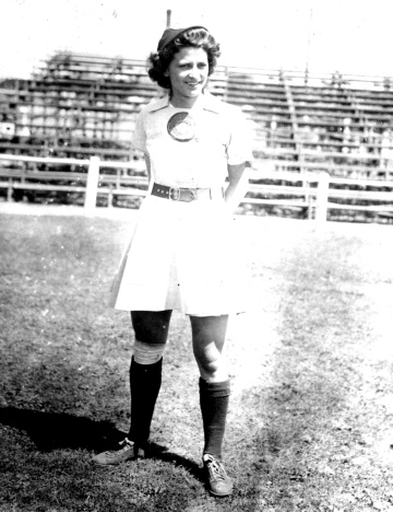 The Racine Belles of the All American Girls Baseball League pose