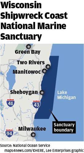Shipwreck sanctuary map