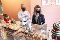 Stephanie Daniels and daughter Kadie Daniels in Hopscotch Cakery in Burlington