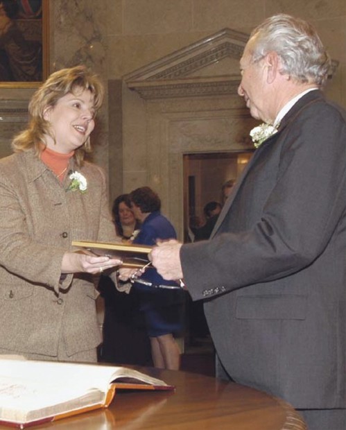 Stepp takes oath of office