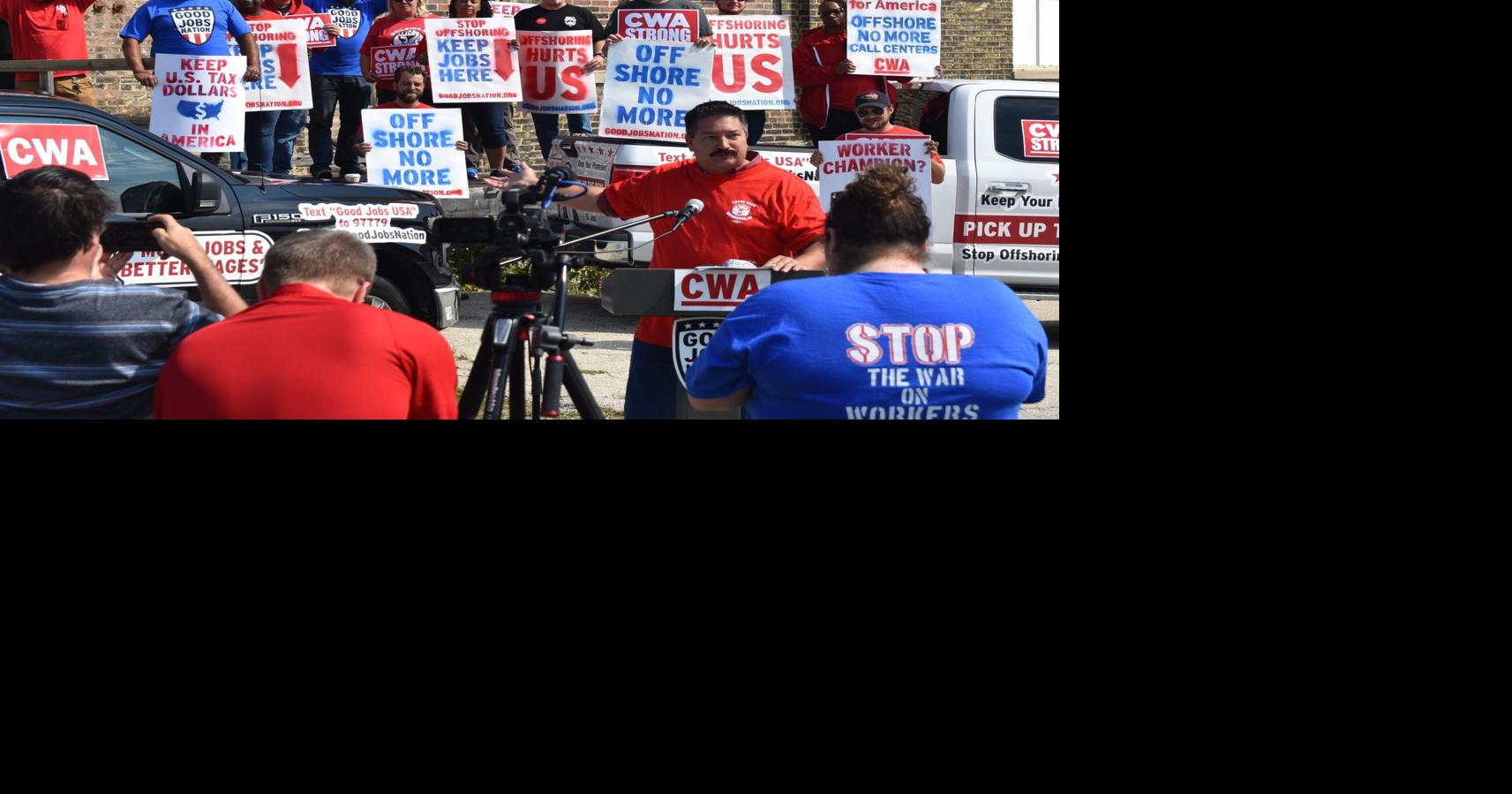 Rally supports Bryce, ending 'offshoring'