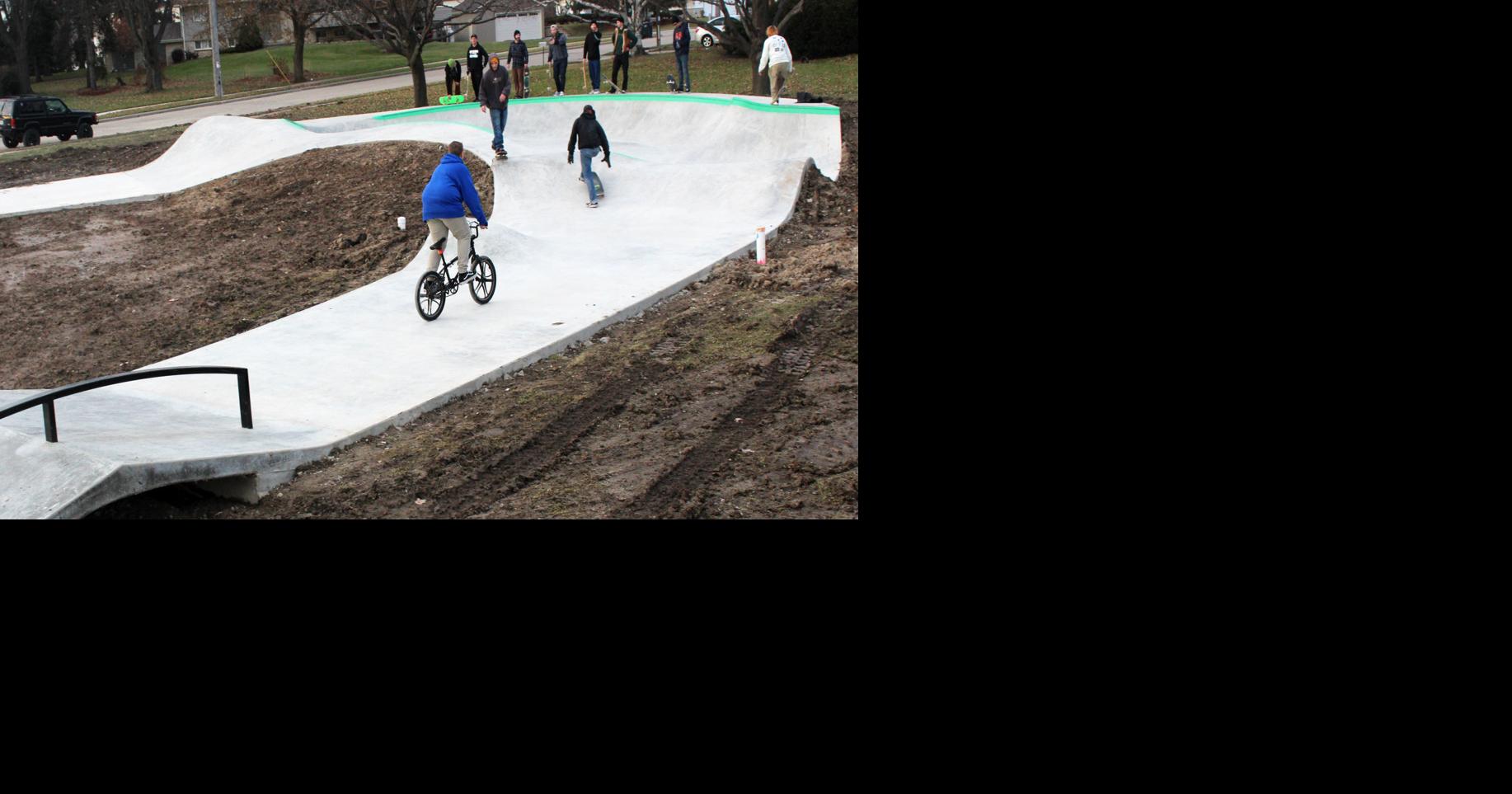 Skateboarders, bikers and scooter riders break in Sturtevant's new