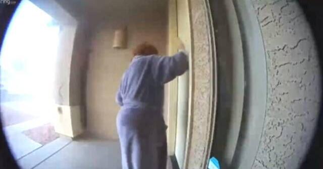 Woman saves neighbors from fire, rescue caught on doorbell cam ...