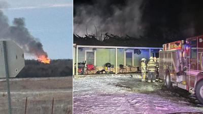 House fire near Rose Hill