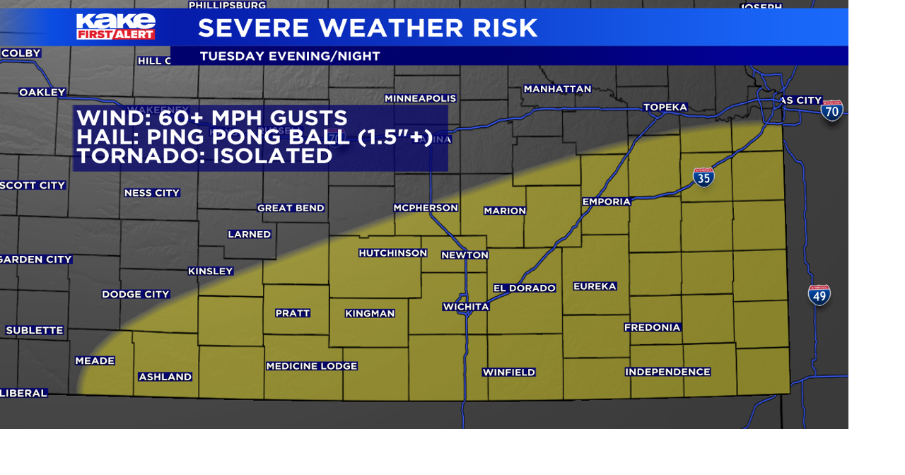 Tuesday storms could turn severe | Weather Headlines | kake.com