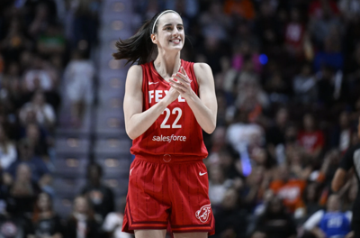 Caitlin Clark red Fever jersey