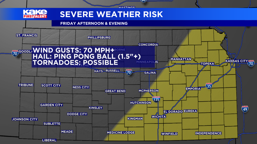 Early afternoon storms could produce large hail, high wind gusts and ...